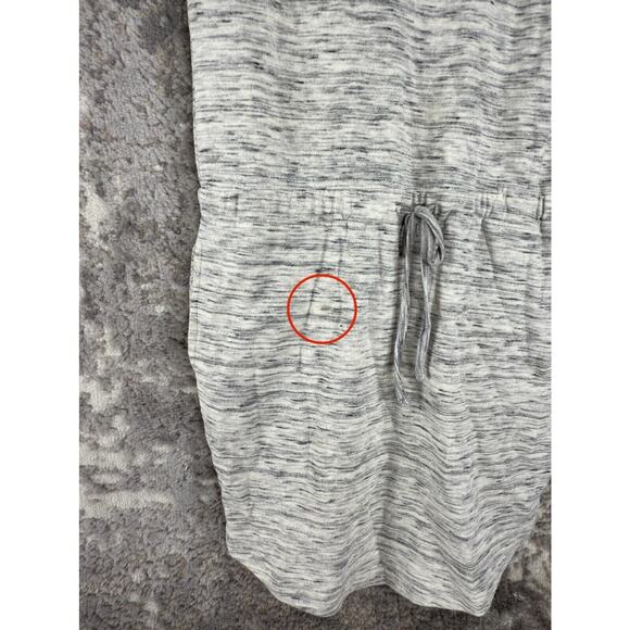 Betsey Johnson Sz XS Sweatshirt Dress Drawstring Drop-Waist Heather Gray - Picture 2 of 10